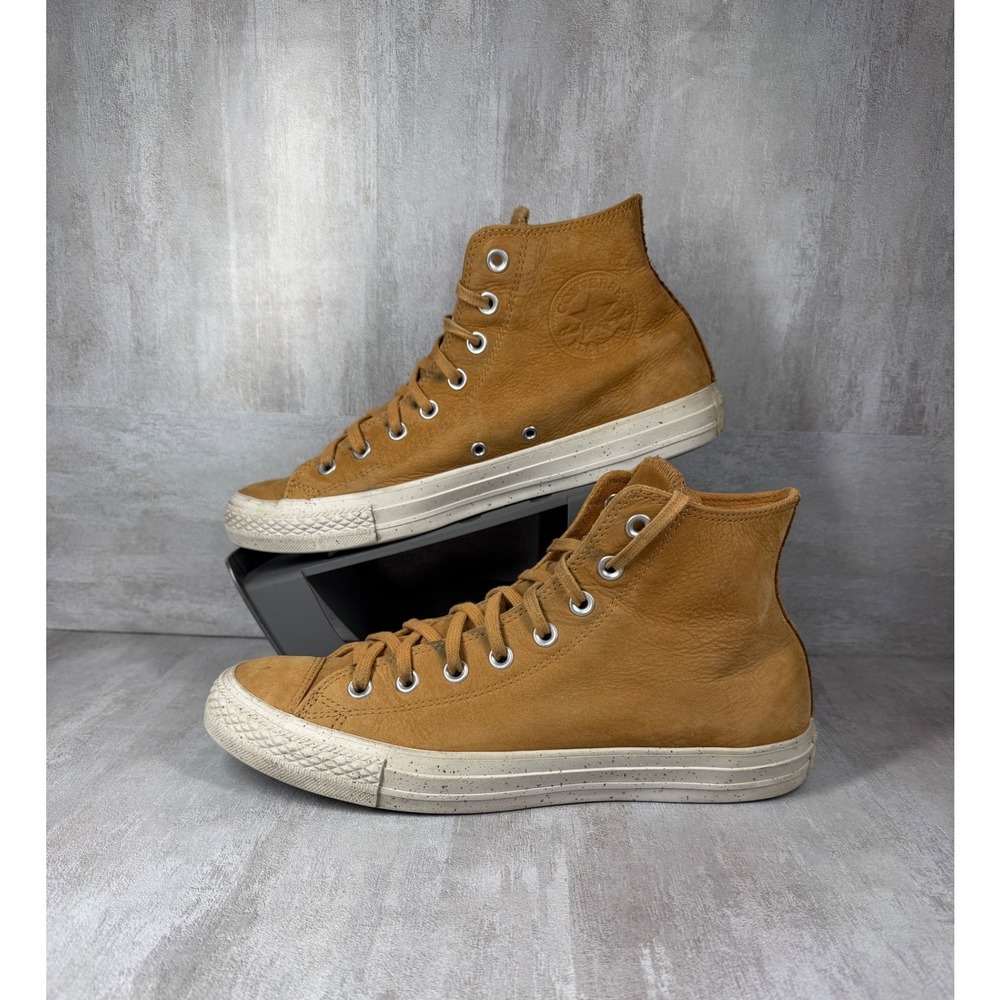 Converse Chuck Taylor All Star High Top Tan Leather Sneakers 157522C Mens 9 - Picture 3 of 8